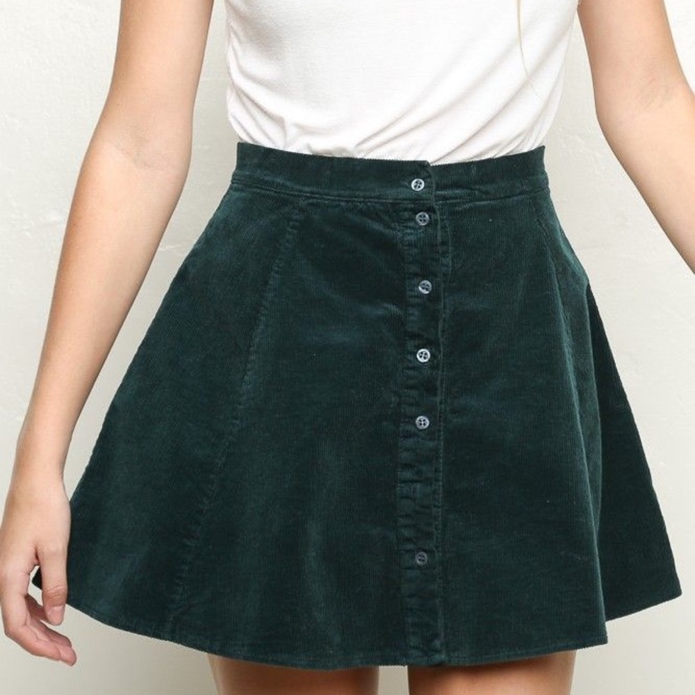 ISO: Brandy Meville Brya corduroy skirt in green